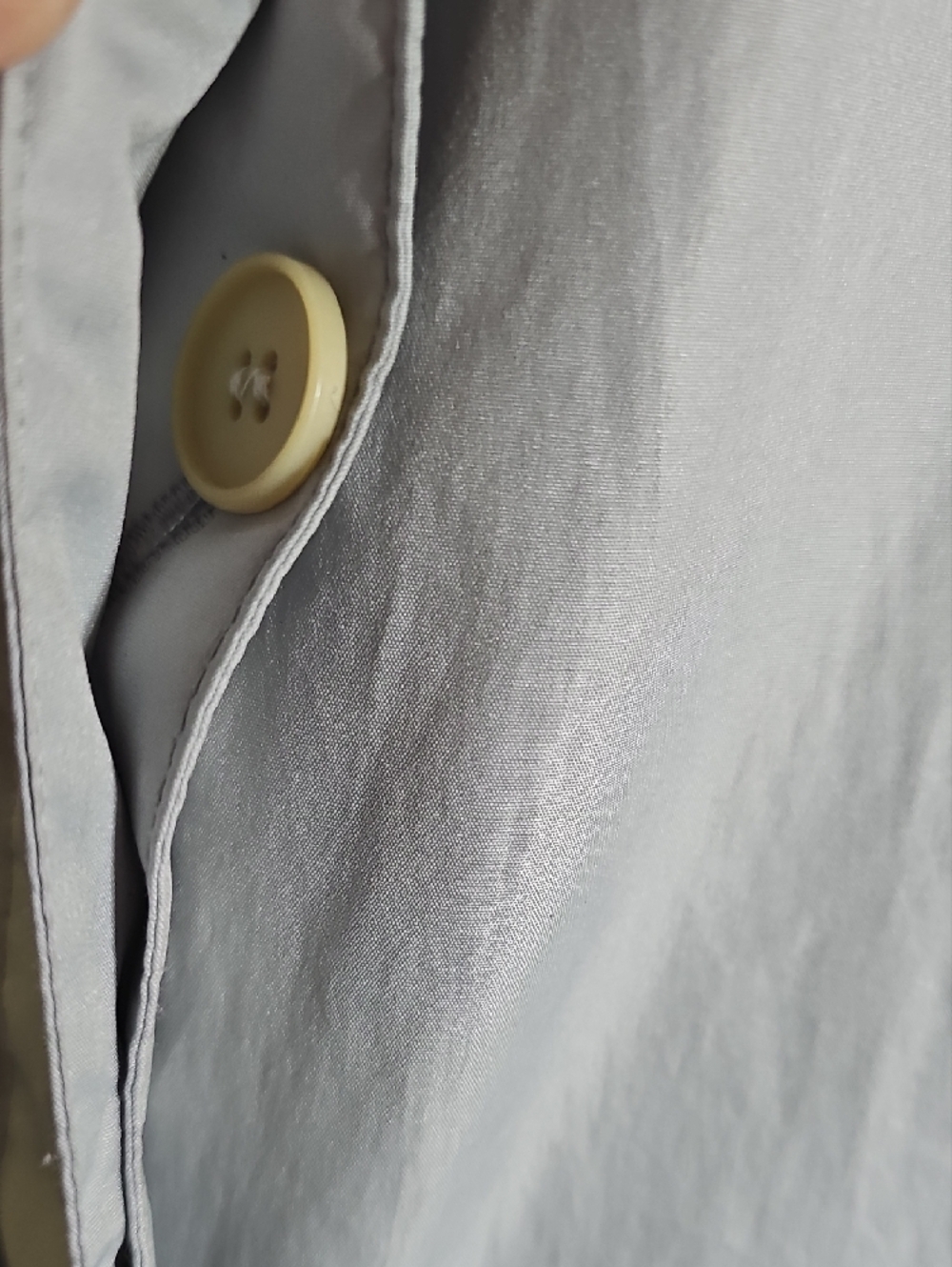 London Fog Light Gray Women's Trench Coat with Stand Collar - Picture 6 of 11